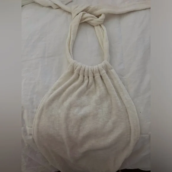 ARE YOU AM I Women's White Knit Halter Backless Mini Dress *See  Measurements*